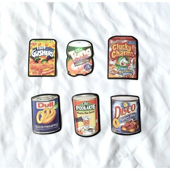 Unbranded Other - Funny Food Parody Stickers Good Quality Lot of 6